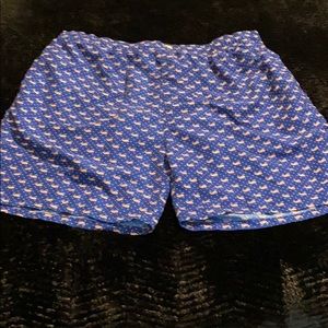 Southern Pines whale print swim trunks. XXL